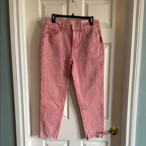 Time and Tru Pink Ankle Cropped Jeans